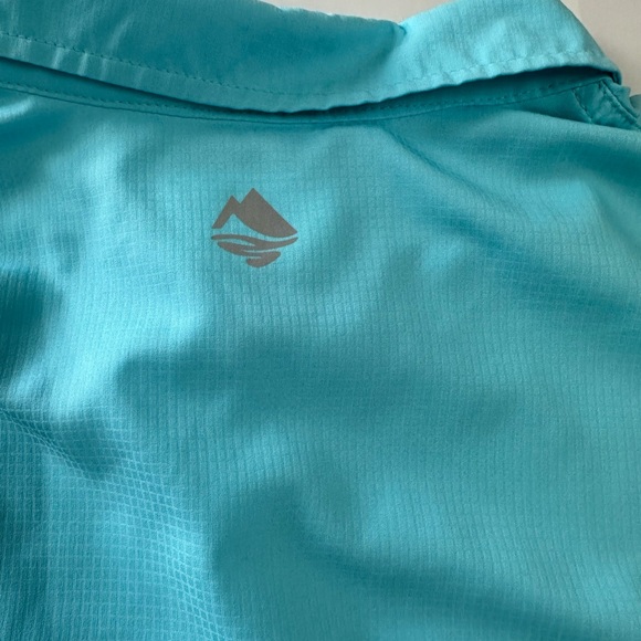 Ocean Coast men’s medium button up front fishing shirt front pockets vented back - Picture 9 of 15